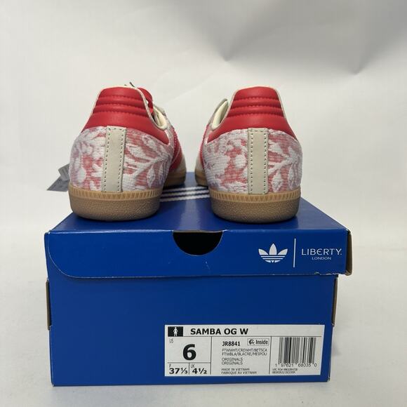 Adidas Samba OG X Liberty London - “Better Scarlet” JR8841 - Picture 4 of 6